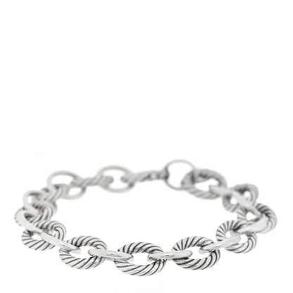 David Yurman Sterling Silver 10mm Medium Oval Link Bracelet 1 of 3
