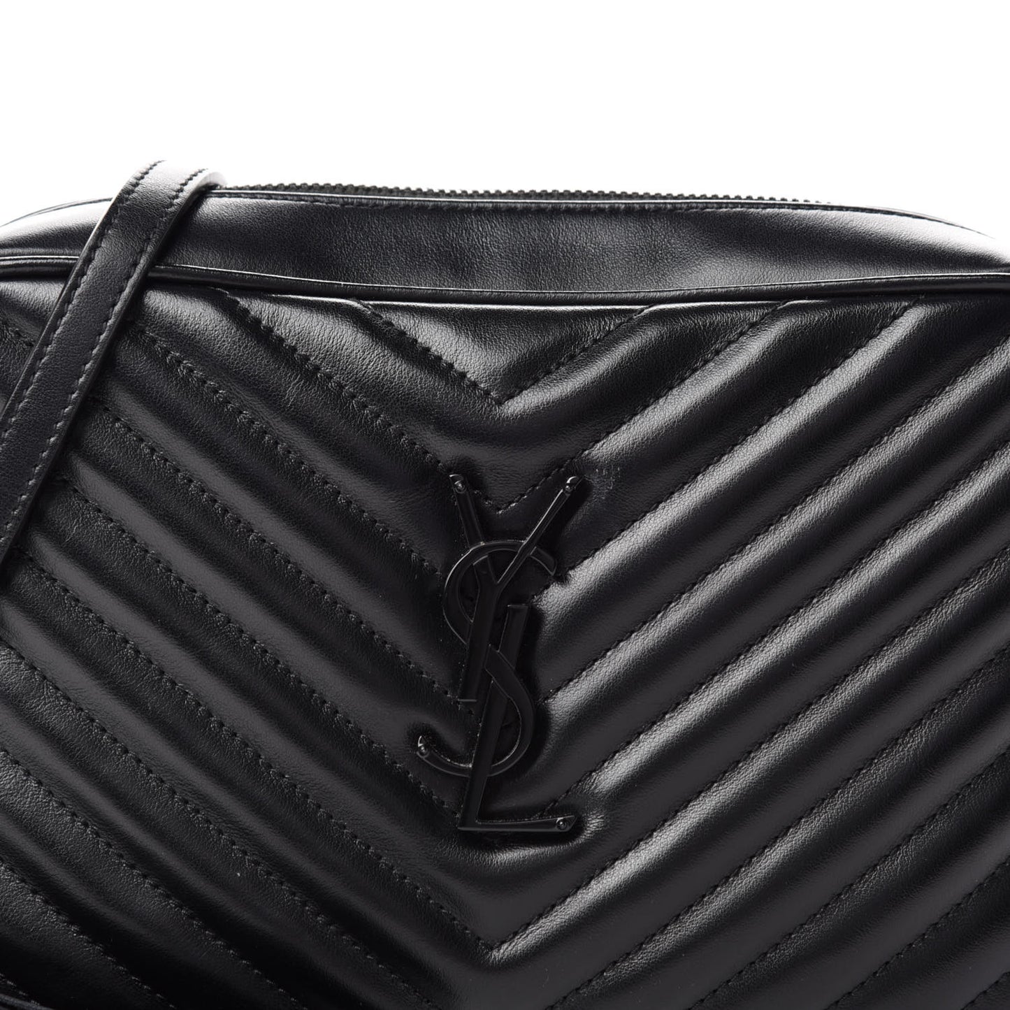 Calfskin Matelasse Monogram Lou Camera Bag Black
