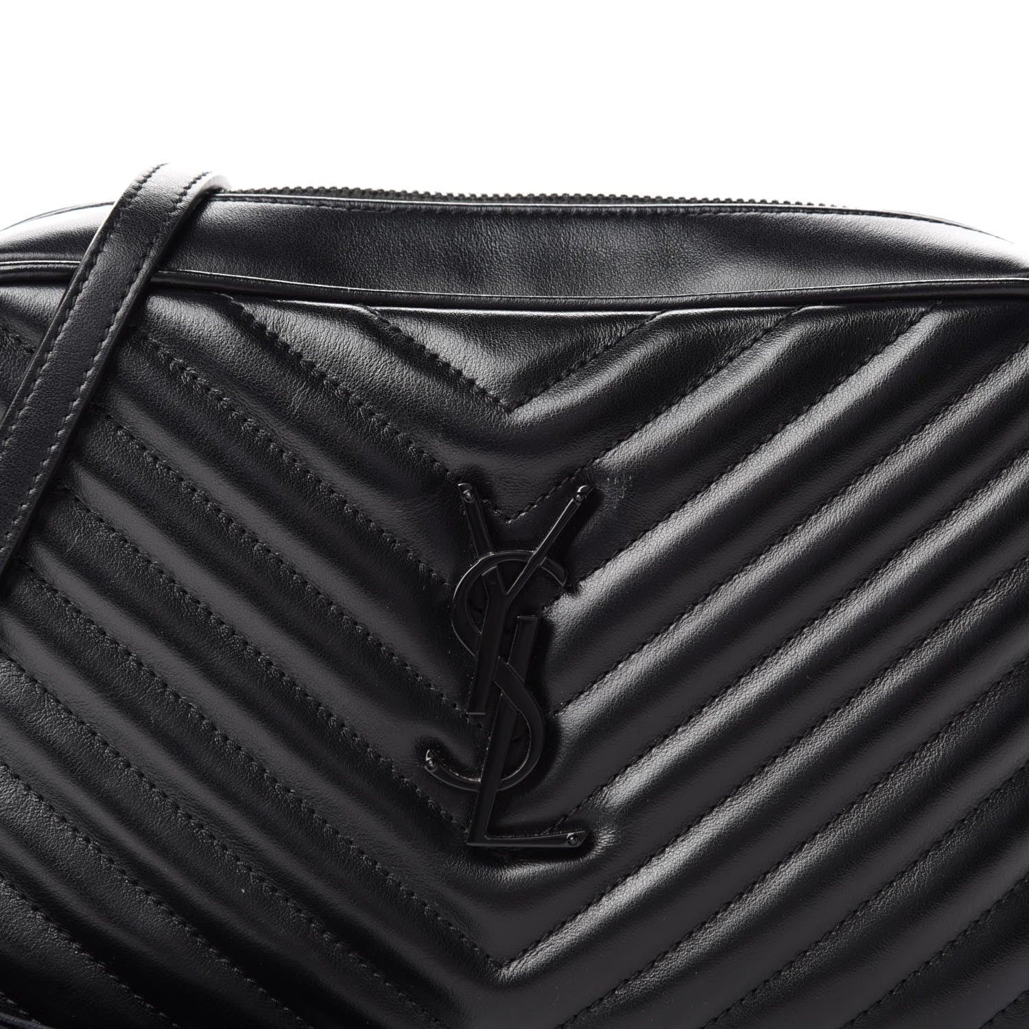 Saint Laurent Calfskin Matelasse Monogram Lou Camera Bag Black 10 of 10