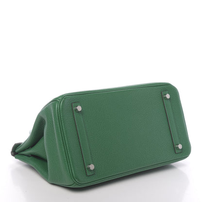 Hermes Taurillon Clemence Birkin 30 Vert Vertigo 3 of 12