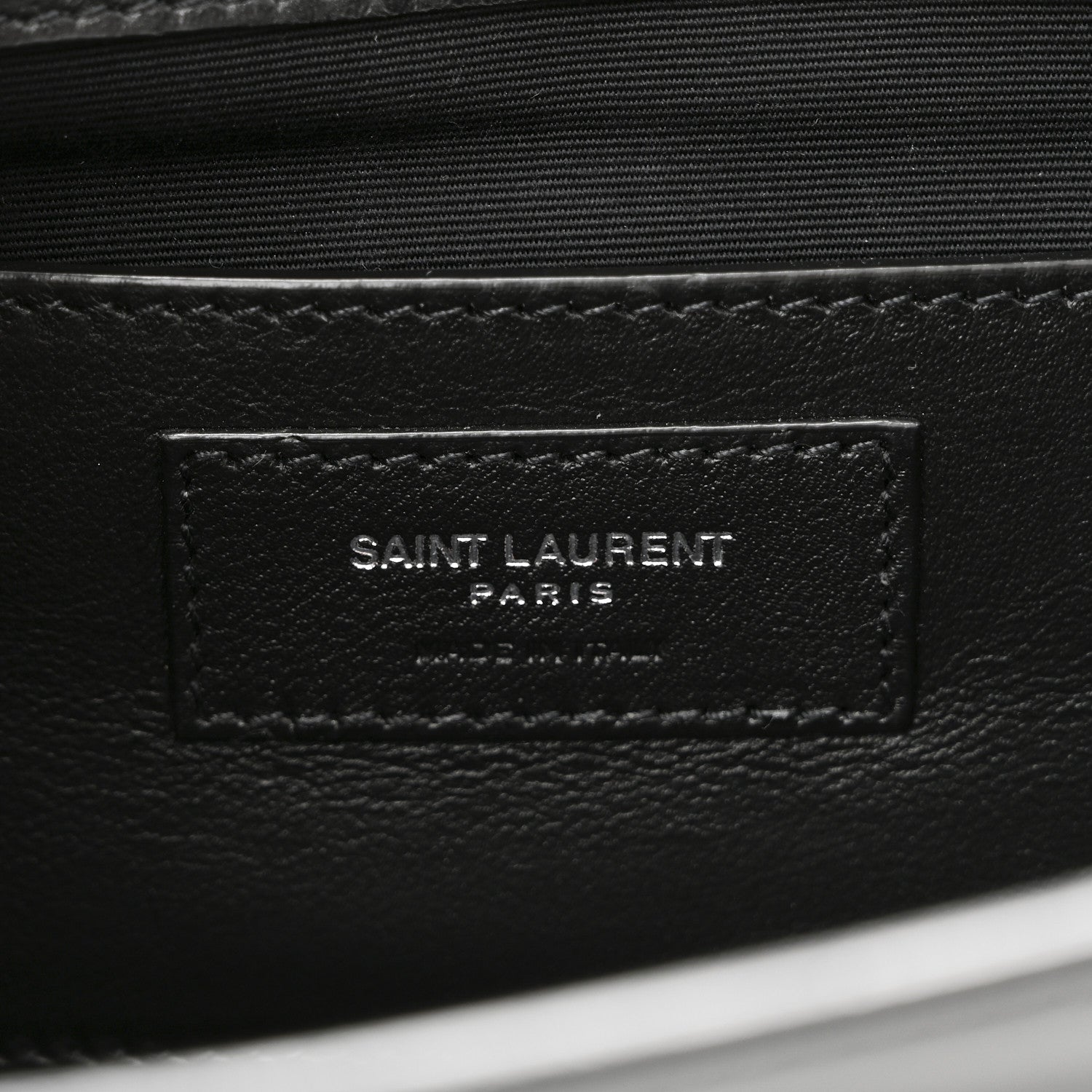 Saint Laurent Patent Classic Monogram Tassel Clutch Black 6 of 7