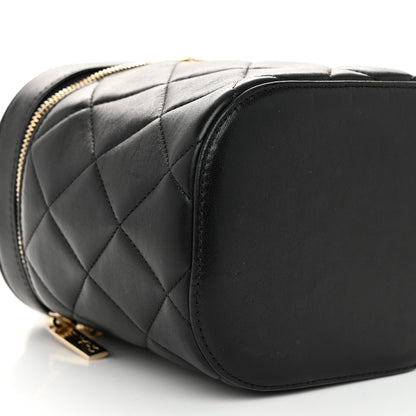 Chanel Lambskin Quilted Trendy Vanity Case Black 9 of 10