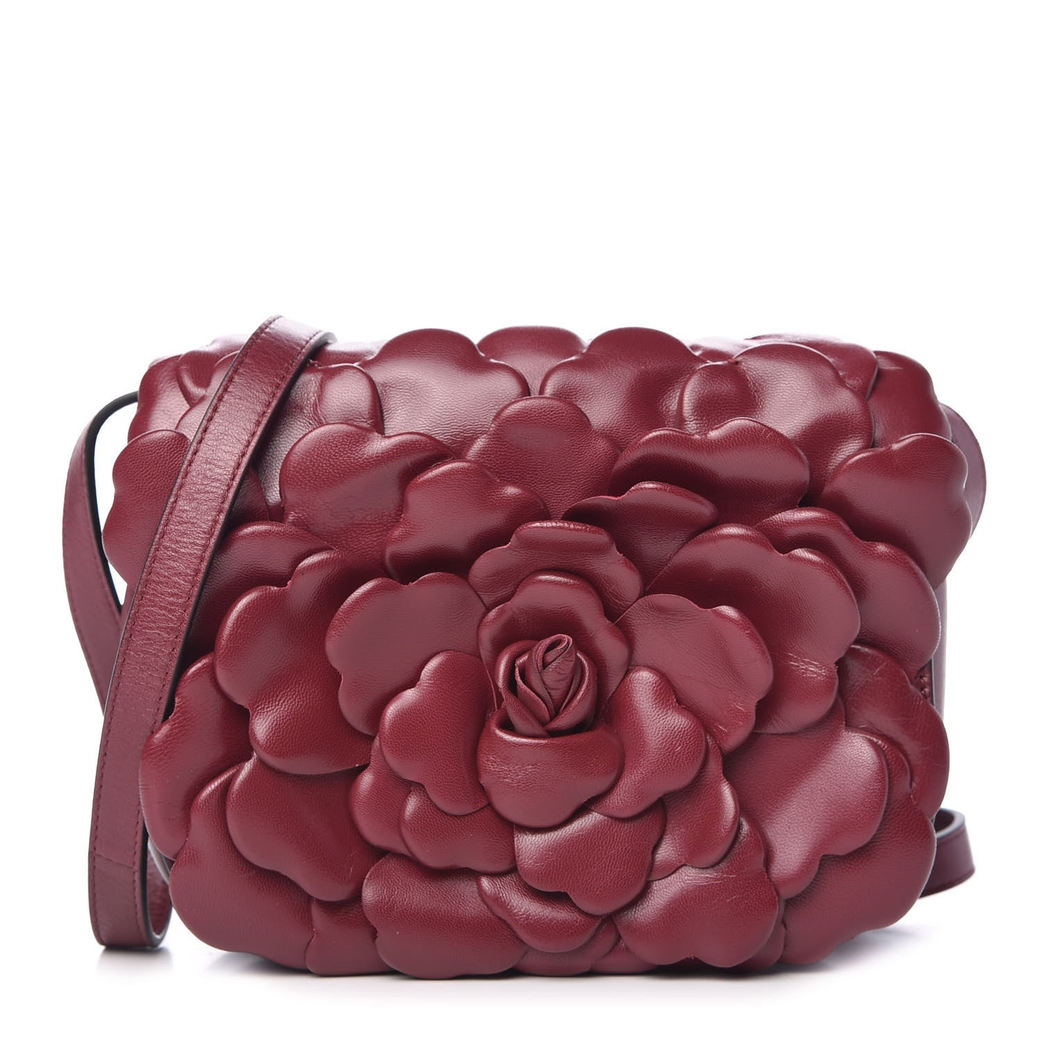 Valentino Garavani Nappa Atelier 03 Rose Edition Small Flap Crossbody Bag Cerise 1 of 8