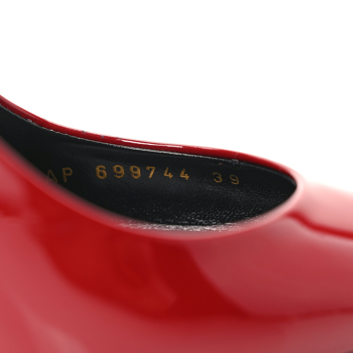 Saint Laurent Patent Calfskin Zoe 105 Slingback Pump 39 Red 9 of 10