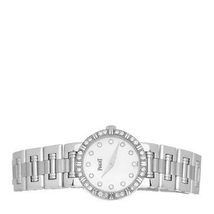 Piaget 18K White Gold Diamond Mother of Pearl 23.5mm Dancer Quartz Watch 2 of 4