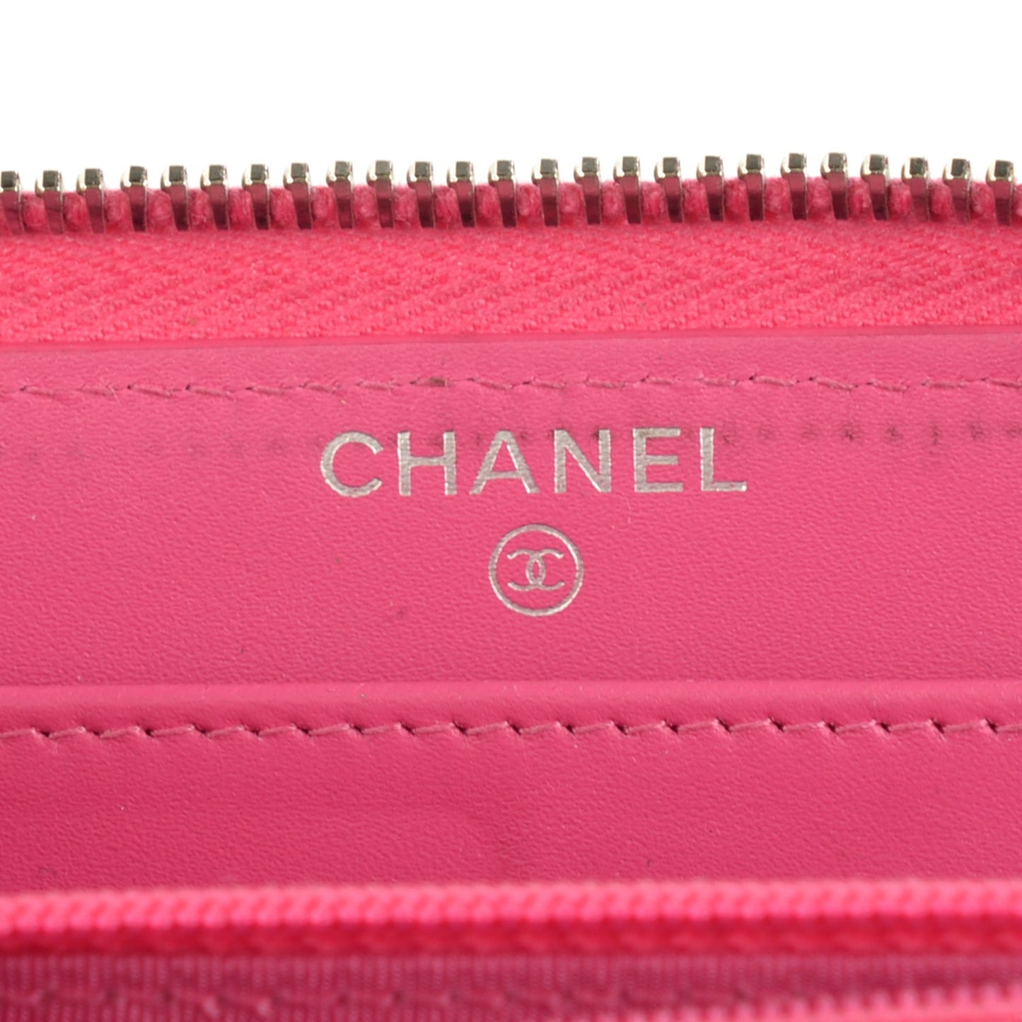 Caviar Quilted Large Gusset Zip Around Wallet Pink