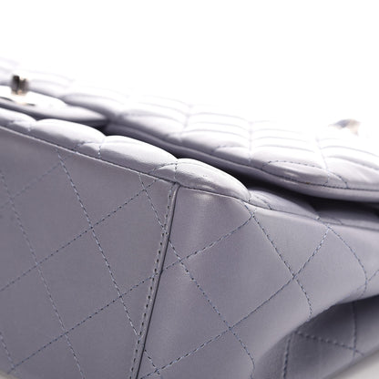 Chanel Lambskin Quilted Maxi Double Flap Grey 10 of 12