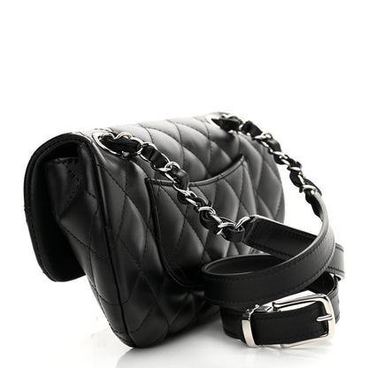 Chanel Calfskin Quilted CC Uniform Flap Belt Bag Black 3 of 11
