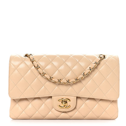 Chanel Caviar Quilted Medium Double Flap Beige 1 of 9