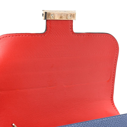 Hermes Epsom Verso Constance Short Wallet Bleu Brighton Rouge Pivoine 9 of 12