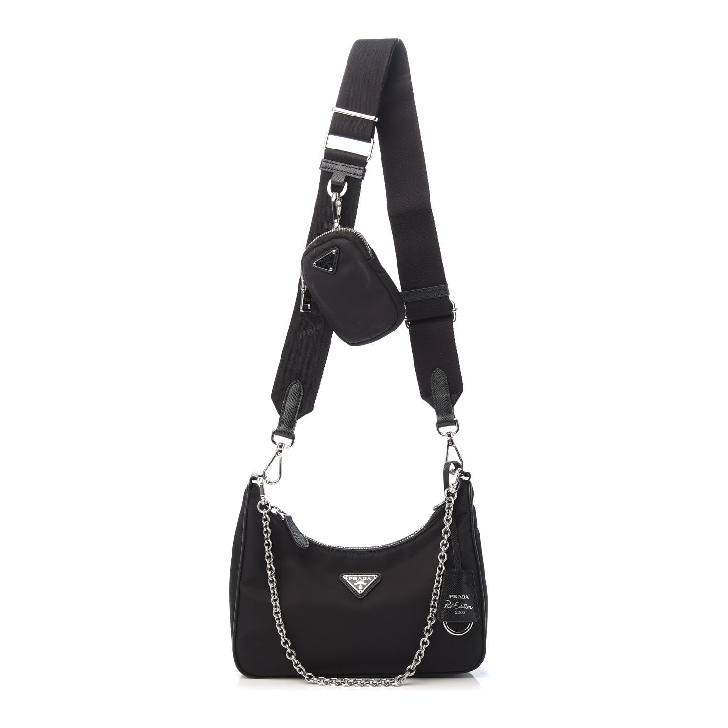 Prada Nylon Re-Edition 2005 Shoulder Bag Black 1 of 8
