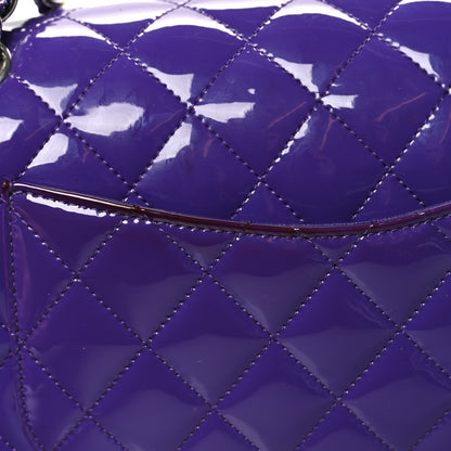 Chanel Patent Calfskin Quilted Medium Double Flap Purple 13 of 13