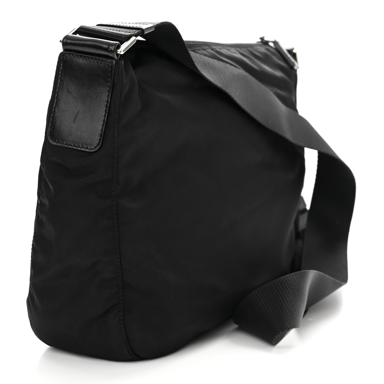 Prada Tessuto Nylon Messenger Bag Black 3 of 13