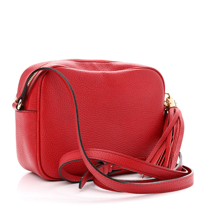 Gucci Pebbled Calfskin Small Soho Disco Bag Tabasco Red 3 of 15