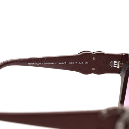 Chanel Acetate Square Cat Eye CC Sunglasses 5456-Q-B Red 6 of 8