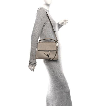 Chloe Suede Calfskin Small Faye Top Handle Bag Motty Grey 2 of 11