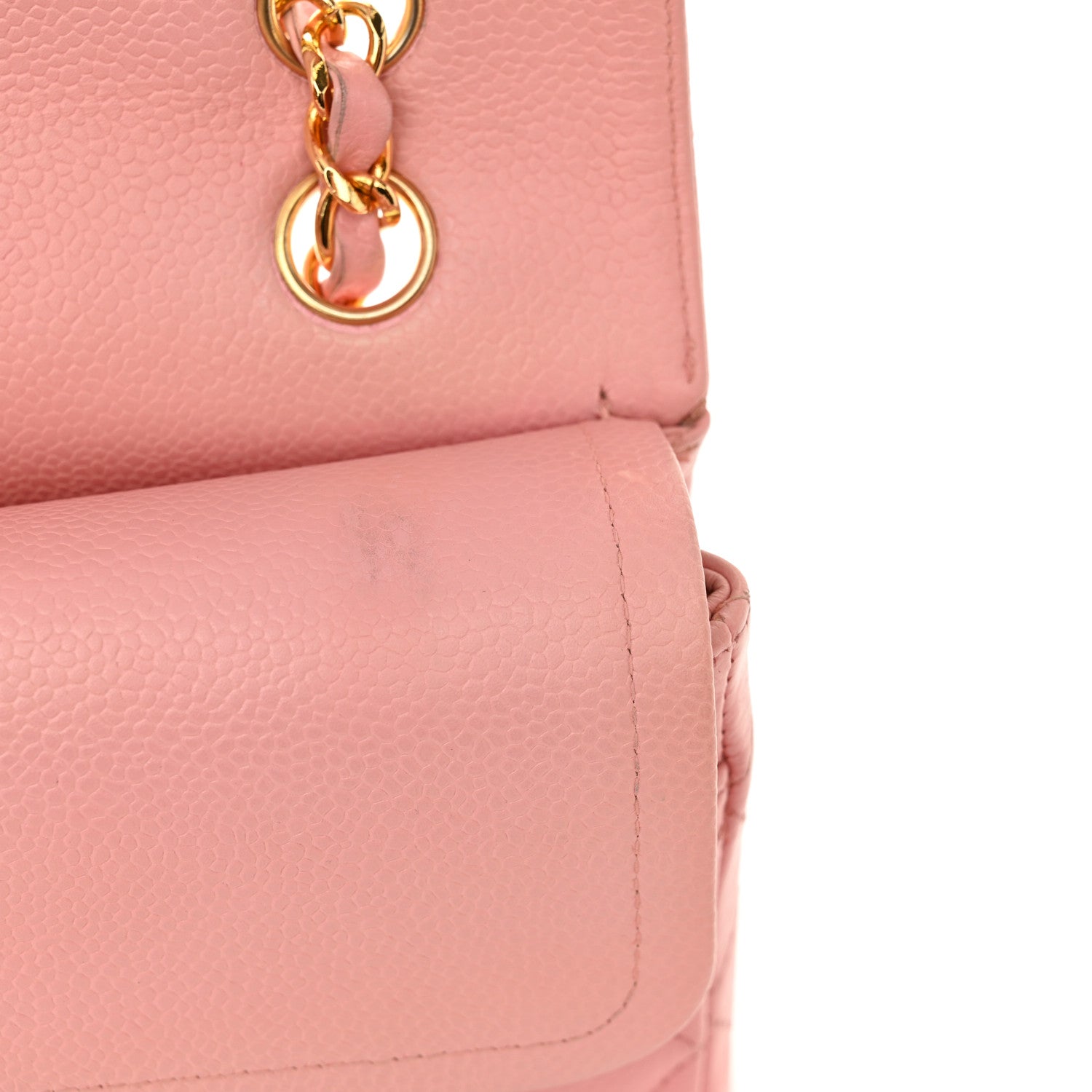 Chanel Caviar Quilted Medium Double Flap Pink 15 of 17