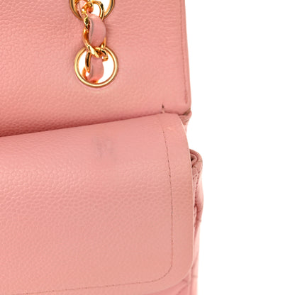 Chanel Caviar Quilted Medium Double Flap Pink 15 of 17