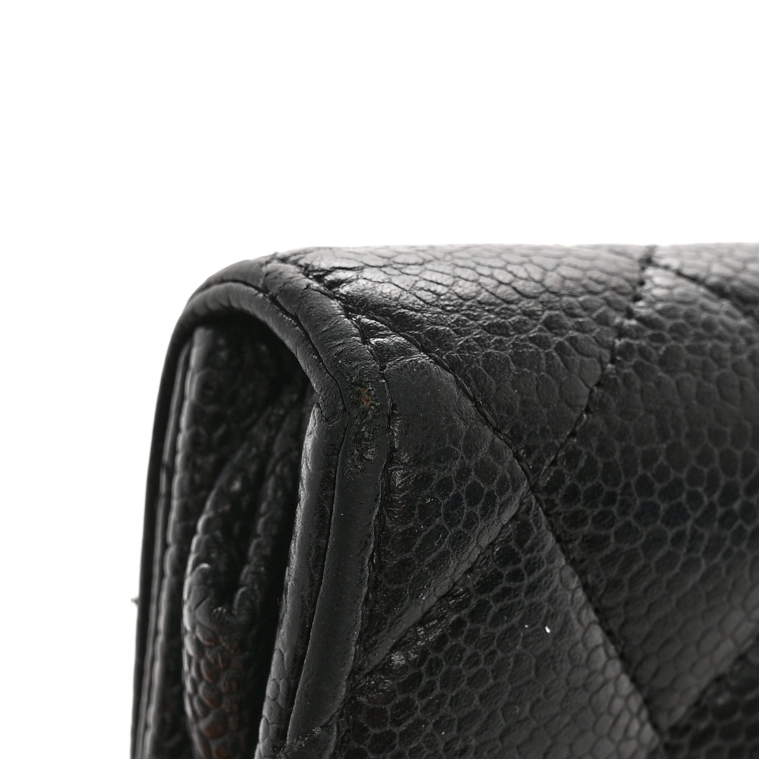 Chanel Caviar Quilted Large Gusset Flap Wallet Black 9 of 9