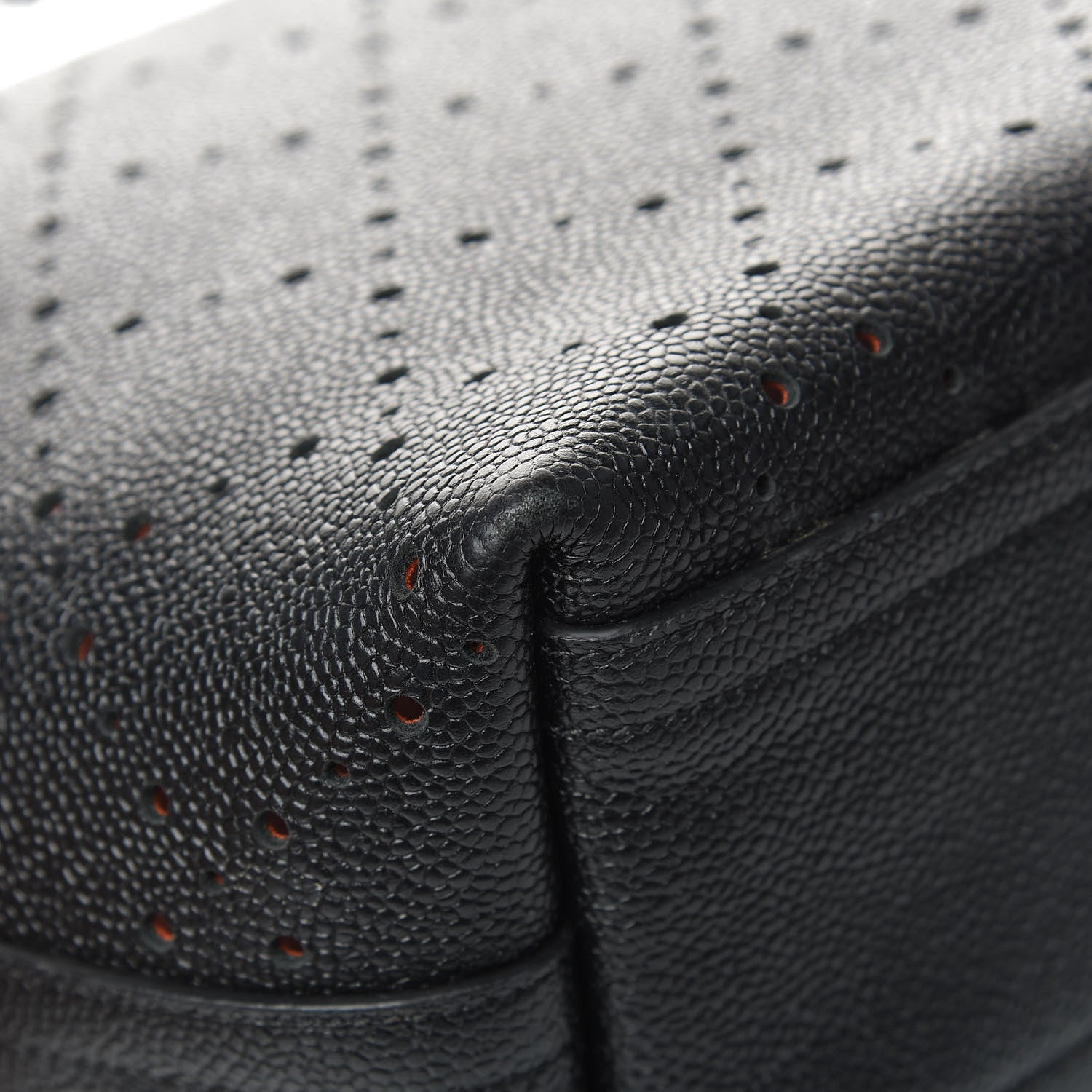 Chanel Perforated Grained Calfskin Large Shopping Tote Black 13 of 18