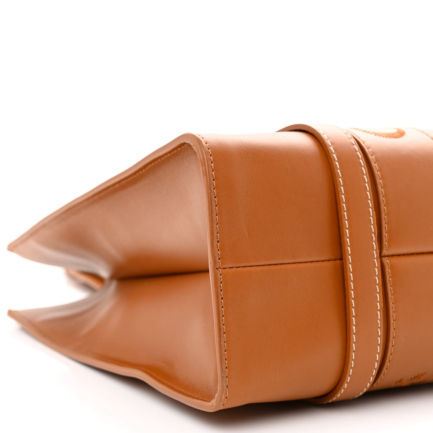 Calfskin Medium Woody Tote Caramel