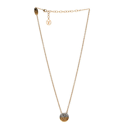 Louis Vuitton Metal L to V Necklace Gold Silver 3 of 4