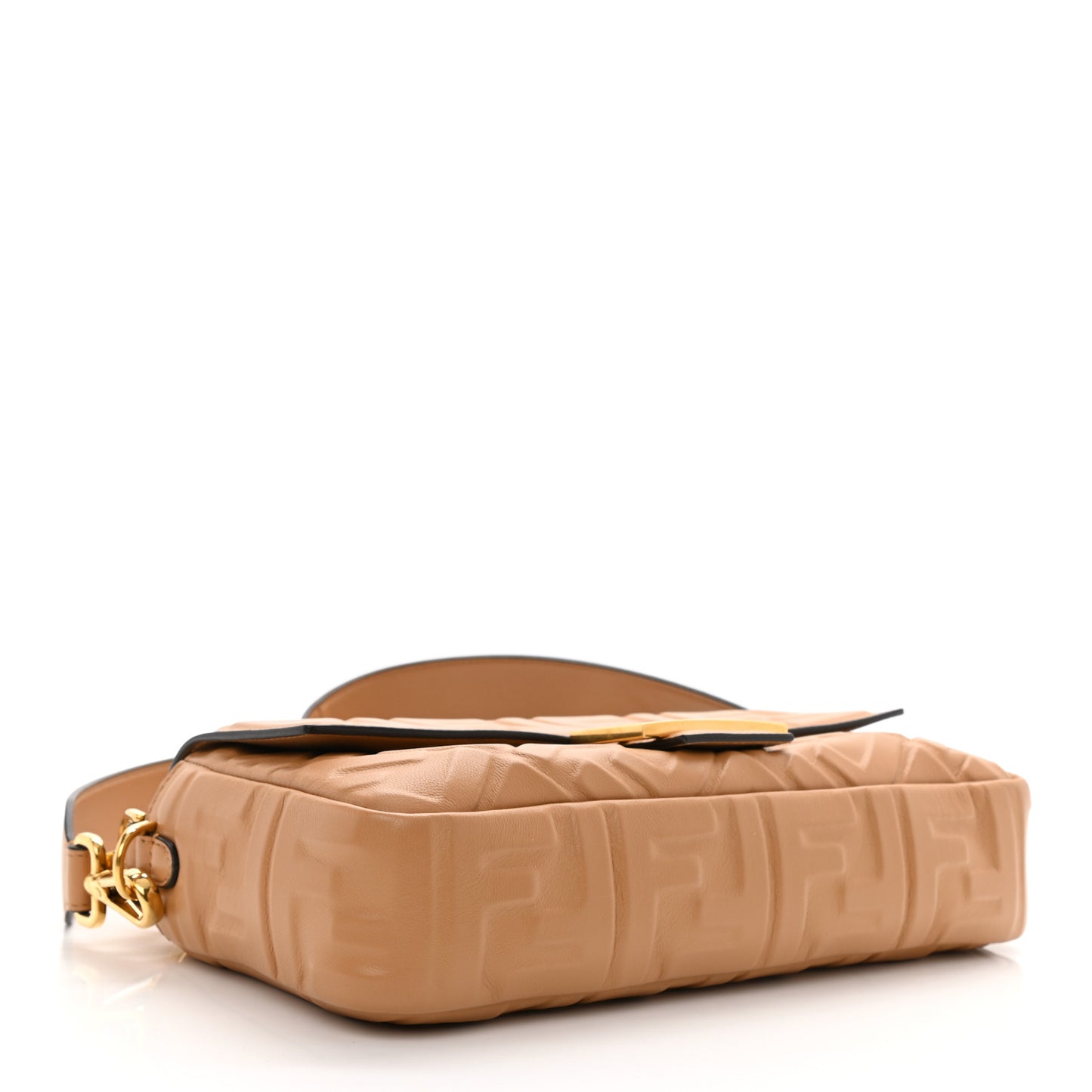Nappa FF 1974 Embossed Baguette Miele Scuro