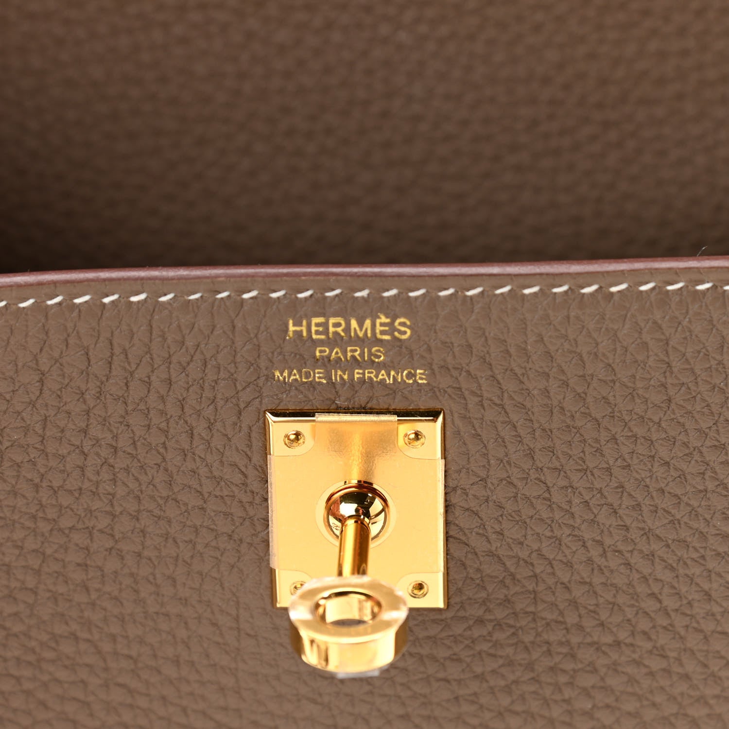 Hermes Togo Kelly Retourne 25 Etoupe 6 of 11