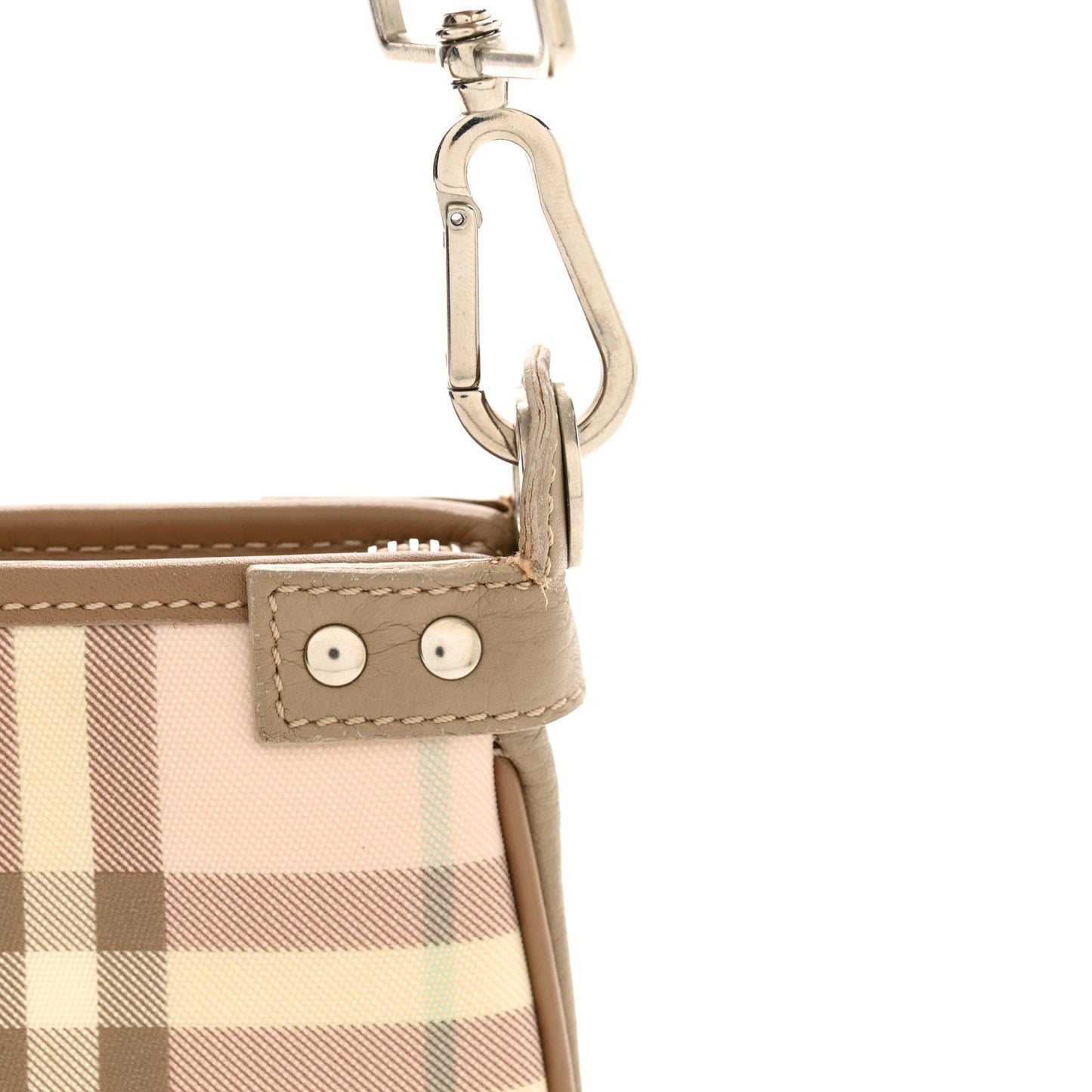 Candy Check Small Tote Pink Beige