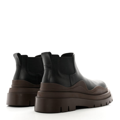 Bottega Veneta Calfskin The Tire Cropped Chelsea Short Boots 37.5 Brown 4 of 8