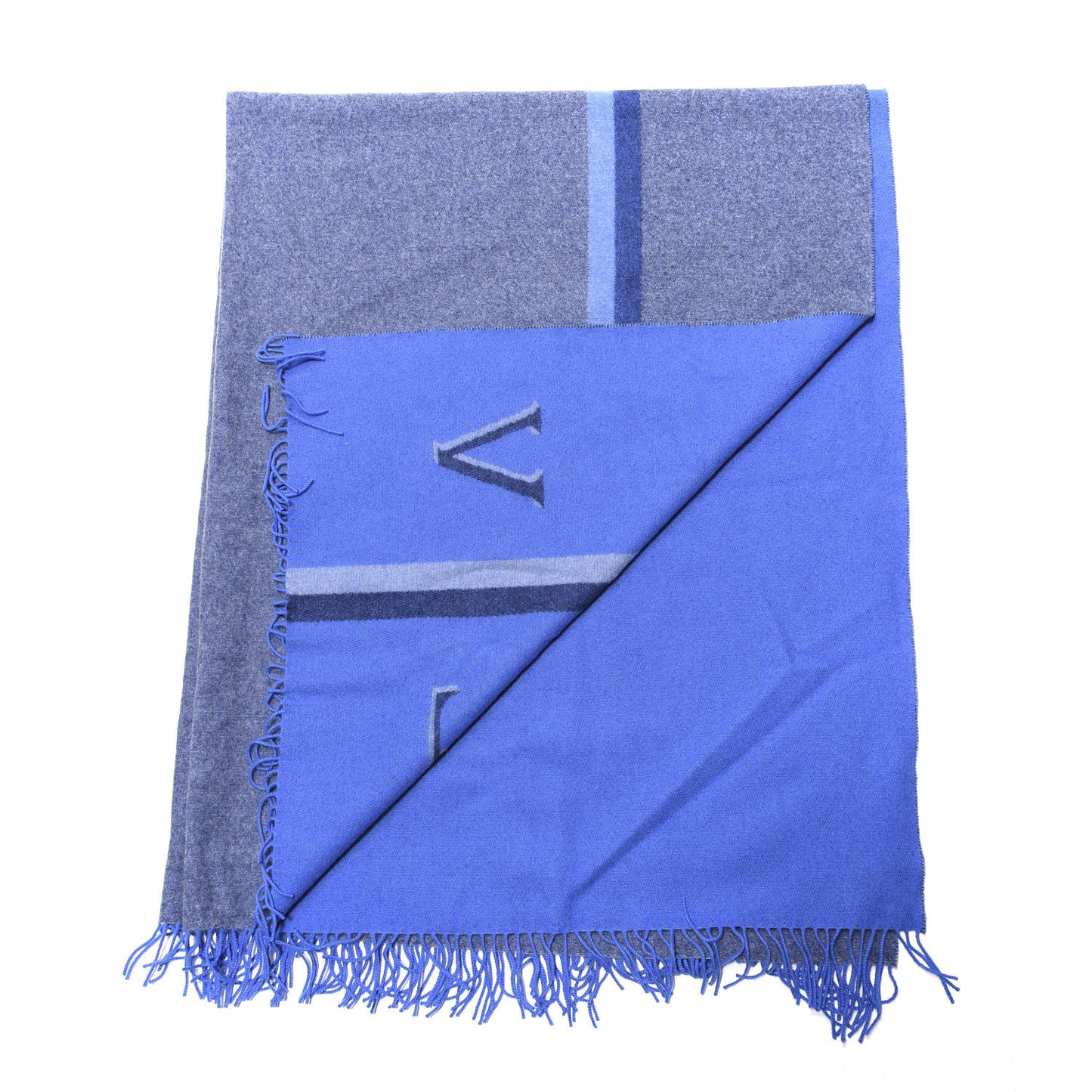 Wool Cashmere Classic Throw Navy