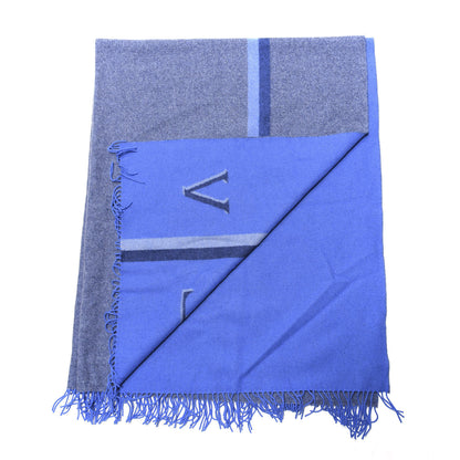 Louis Vuitton Wool Cashmere Classic Throw Navy 2 of 3