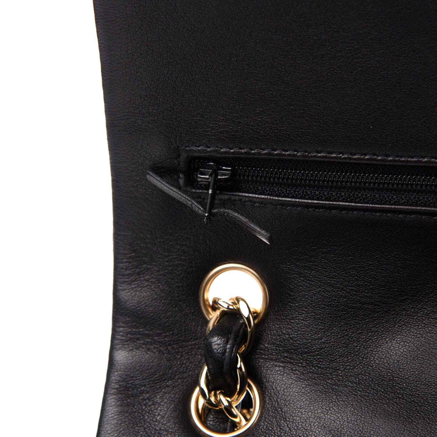 Chanel Lambskin Quilted Jumbo Double Flap Black 12 of 15
