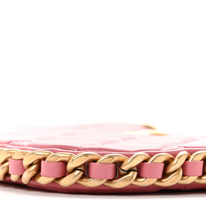 Chanel Lambskin Quilted Chain Around Top Handle Mini Bag Pink 10 of 13