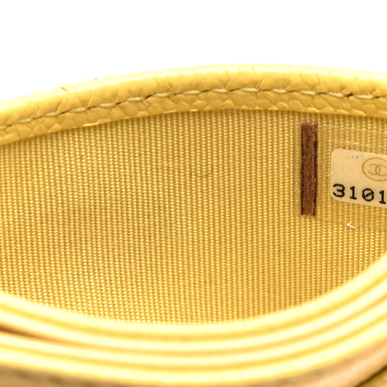 Chanel Caviar Quilted Card Holder Yellow 8 of 9