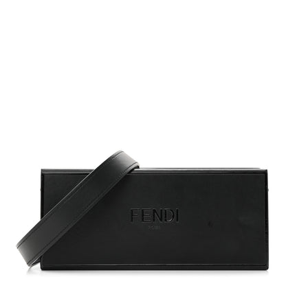 Fendi Vitello Grace Light Logo Horizontal Box Crossbody Bag Black 1 of 17