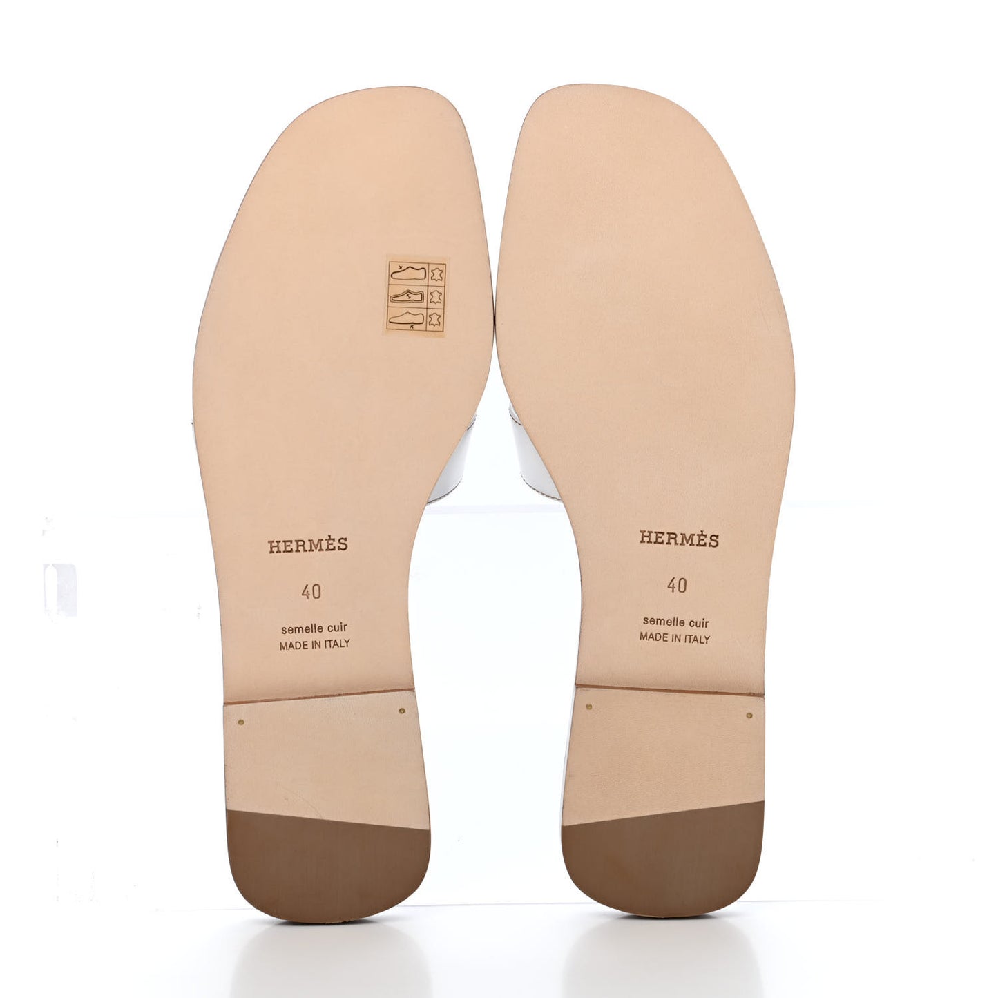 Box Calfskin Oran Sandals 40 White