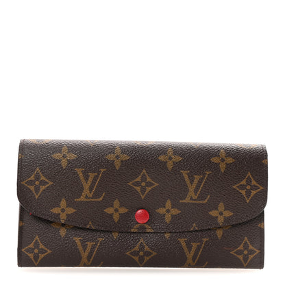 Louis Vuitton Monogram Emilie Wallet Red 1 of 7