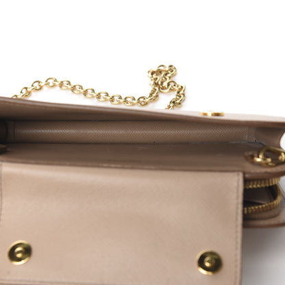 Prada Saffiano Chain Wallet Cammeo 5 of 11
