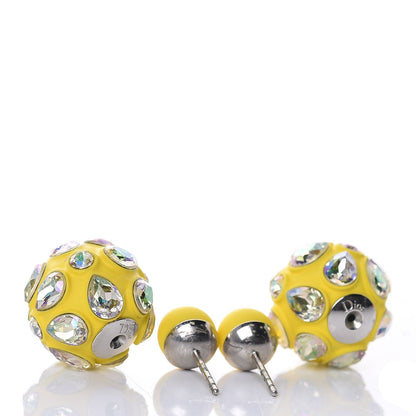 Christian Dior Crystal Mise En Dior Tribal Earrings Yellow 3 of 4