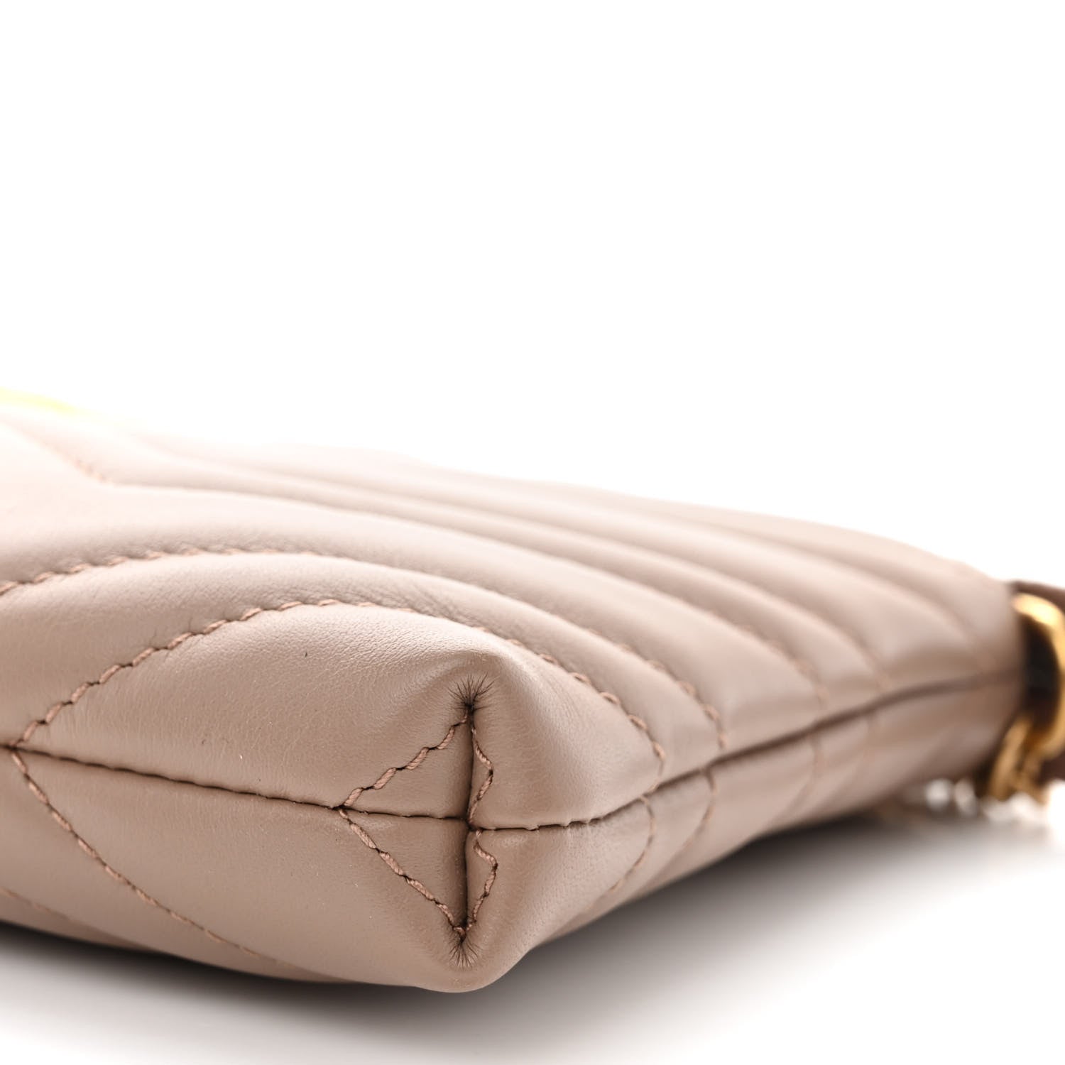 Gucci Calfskin Matelasse Mini GG Marmont Chain Bag Porcelain Rose 10 of 10