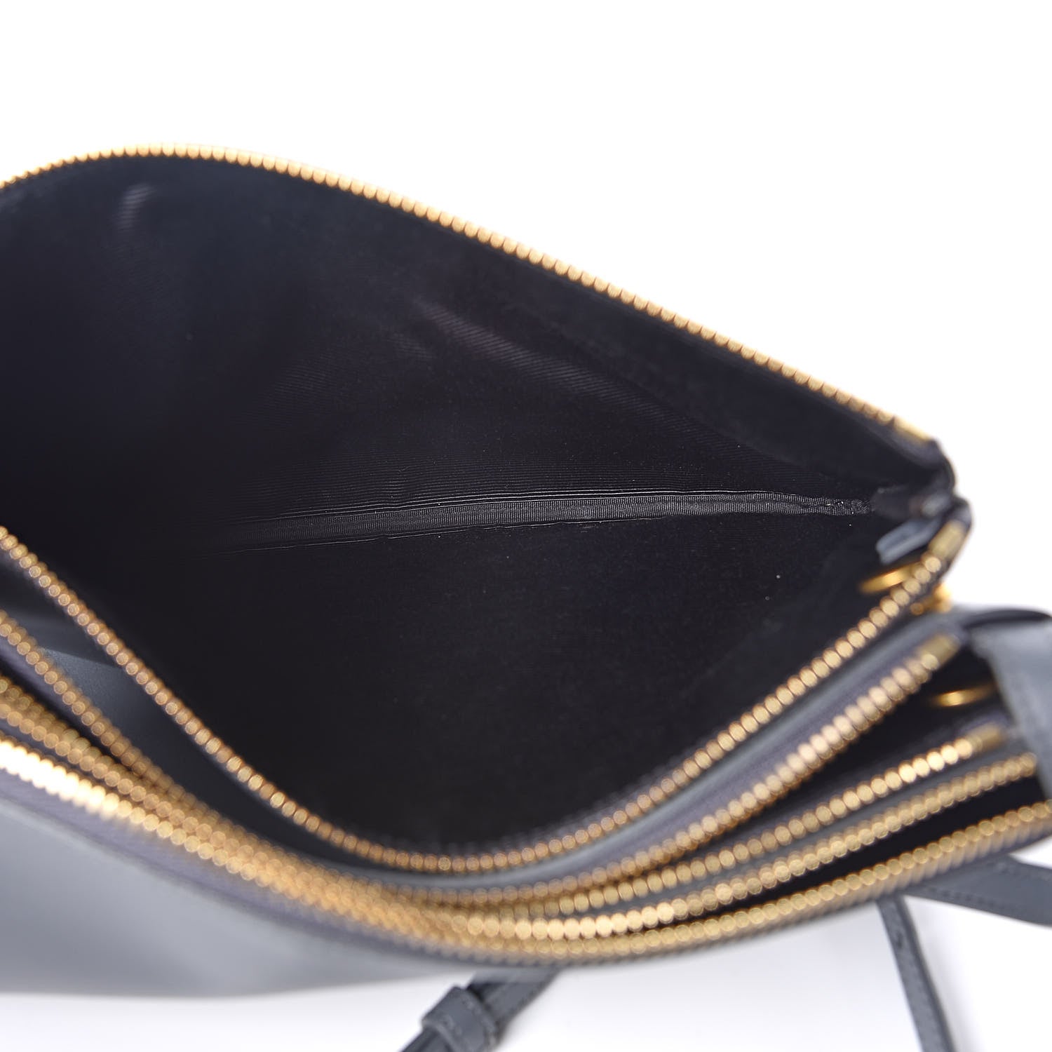 Celine Lambskin Large Trio Crossbody Bag Storm 5 of 12