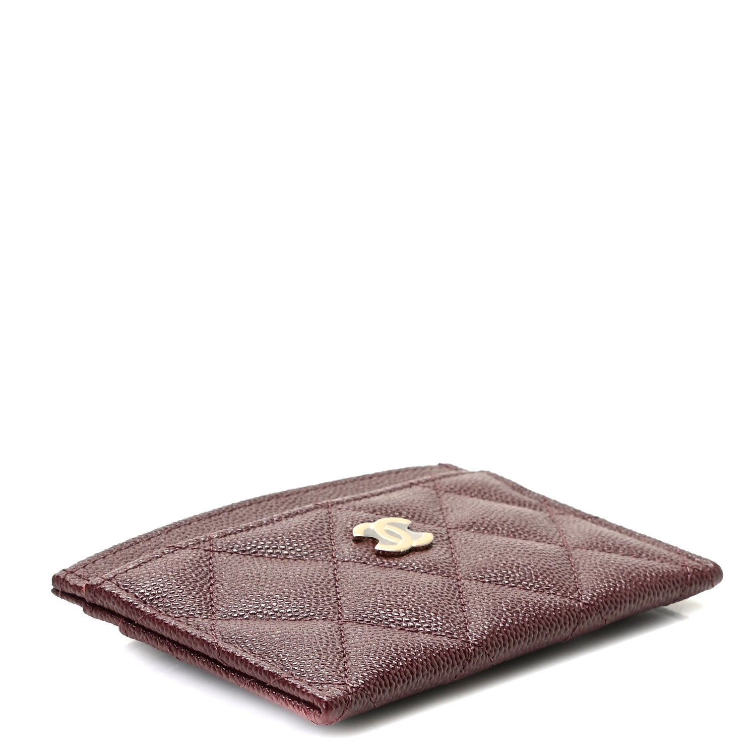 Chanel Caviar Quilted Card Holder Burgundy 4 of 8
