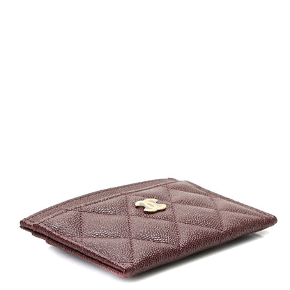 Chanel Caviar Quilted Card Holder Burgundy 4 of 8