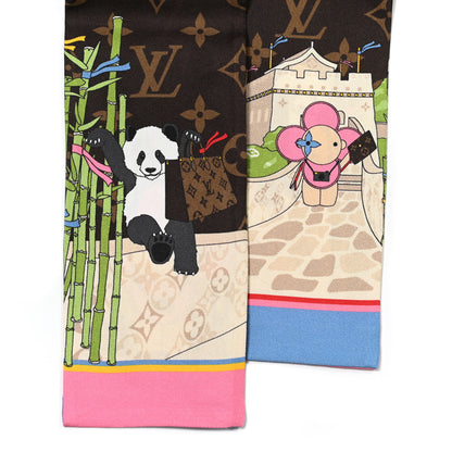 Louis Vuitton Silk Monogram 2021 Christmas Animation China Bandeau 2 of 3