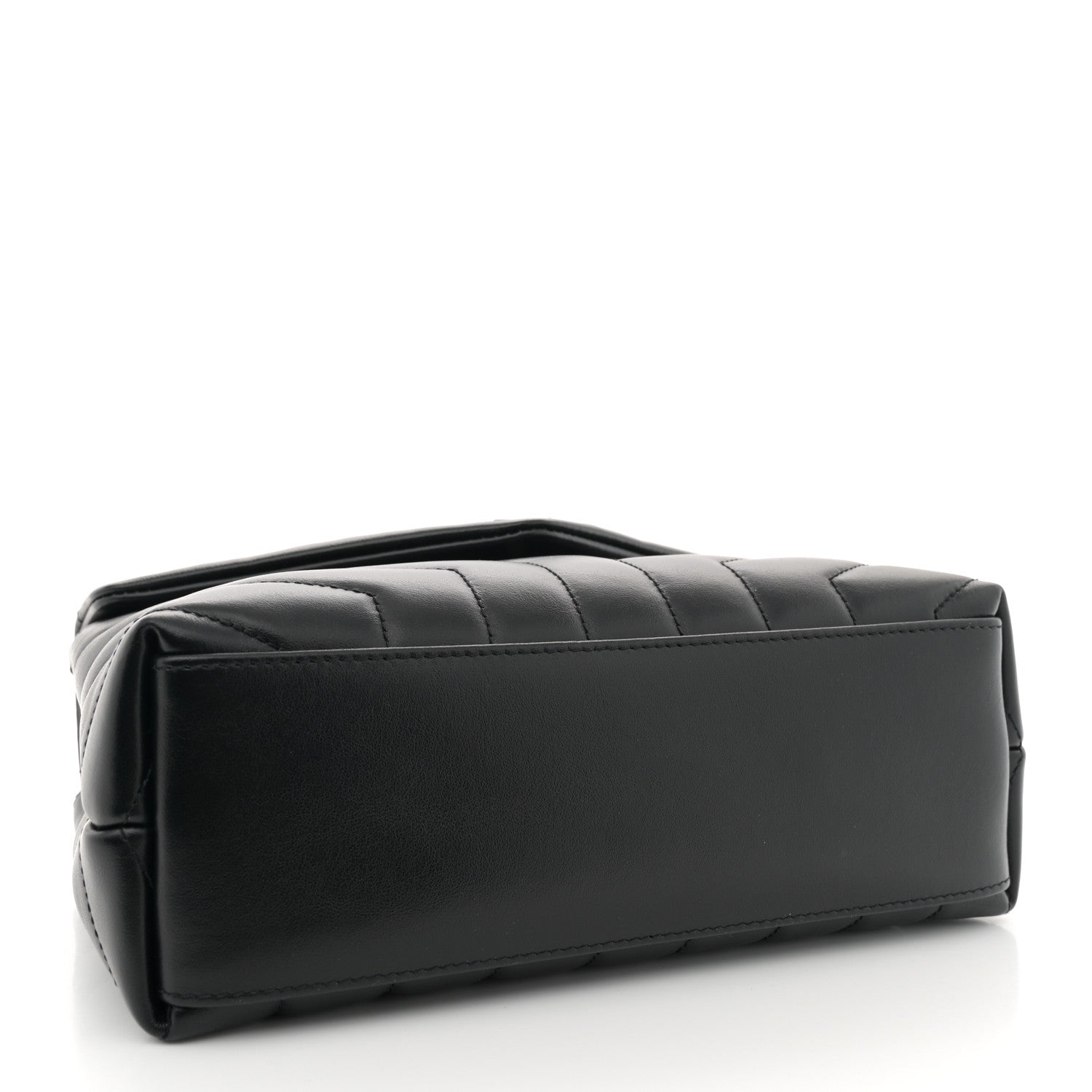 Saint Laurent Calfskin Y Quilted Monogram Monochrome Small Loulou Chain Satchel Black 4 of 12