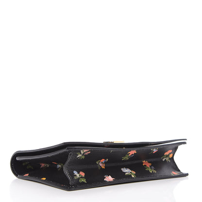 Saint Laurent Calfskin Prairie Flower Printed Small Monogram Clutch Black Multicolor 4 of 8