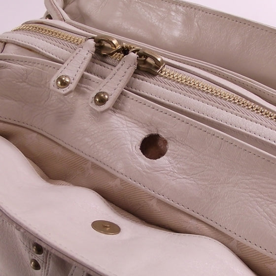 Louis Vuitton Lambskin Riveting Ecru 7 of 10