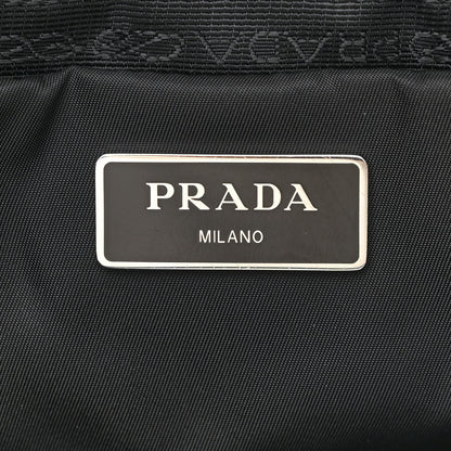 Prada Re-Nylon Nappa Triangle Quilted Padded Medium Double Handled Zip Tote Black 6 of 12