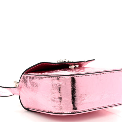 Versace Metallic Crackled Lambskin Mini La Medusa Bag Pink 9 of 11